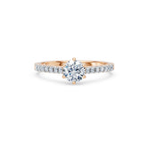 Round Brilliant Diamond Pave Eternity Ring 0.7ct by Qutahia Jewellery