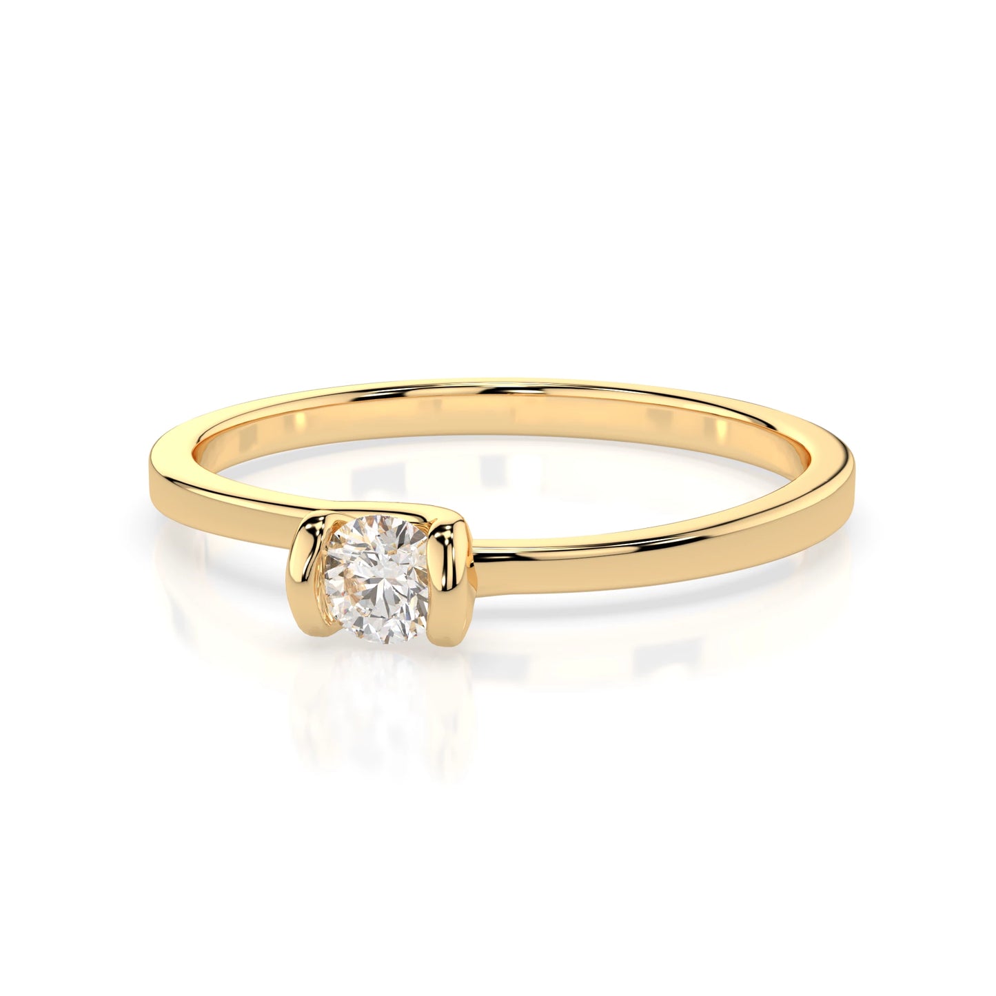 Solitaire Ring (Round), 0.1 ct — 101-10016(3.0)