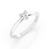 Solitaire Diamond Ring Heart 0.3ct by Qutahia Jewellery