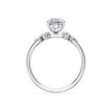 Oval Lab Grown Diamond Classic Pave Eternity Ring 1.5ct by Qutahia Jewellery