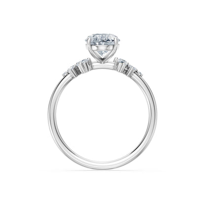 Oval Lab Grown Diamond Classic Pave Eternity Ring 1.5ct by Qutahia Jewellery