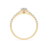 Solitaire Eternity Diamond Ring Heart 0.3ct by Qutahia Jewellery