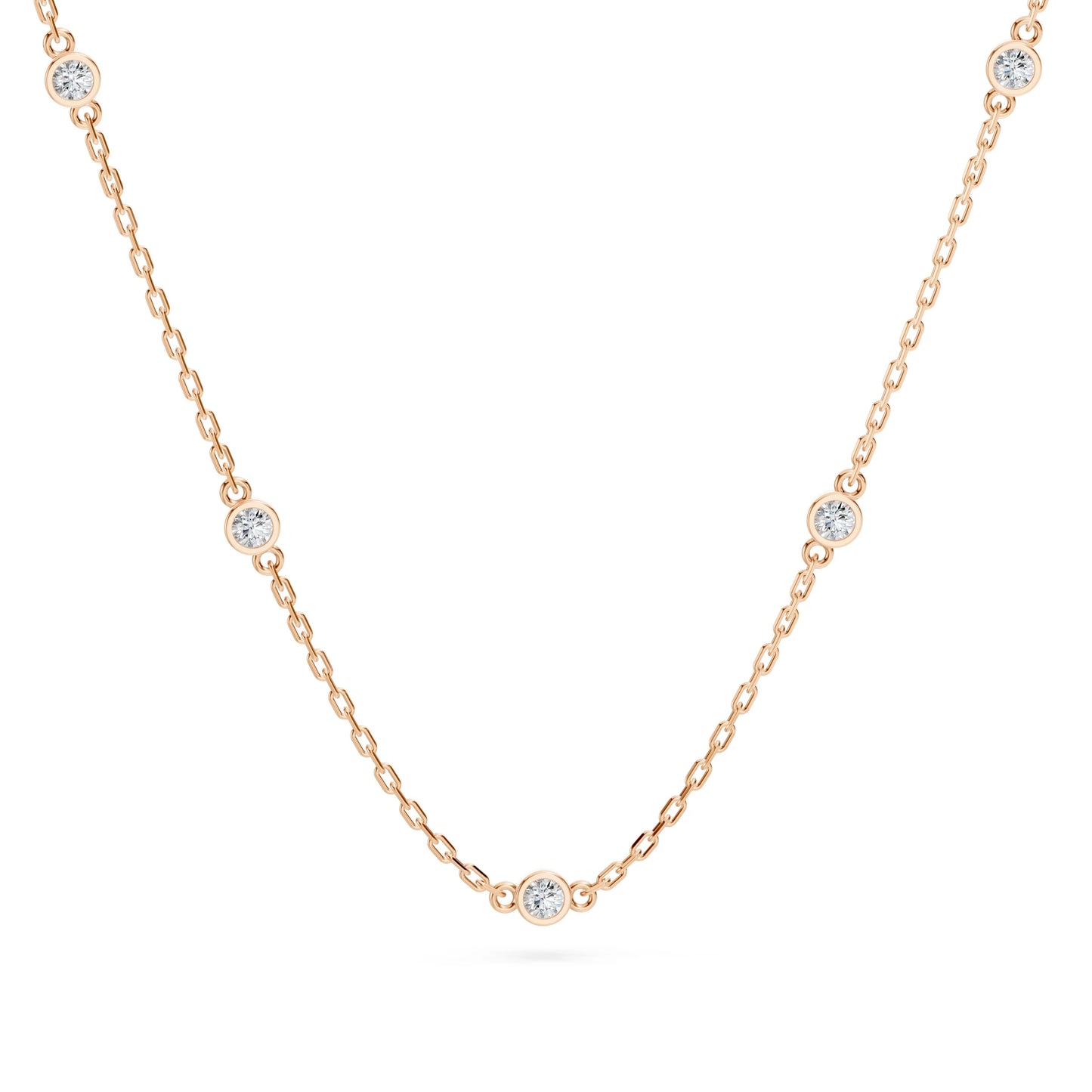 Minimalism Necklace (Round), 0.14 ct — 104-10080/5(1.9)