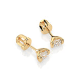 Diamond Stud Earrings Round 0.6ct by Qutahia Jewellery