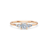 Solitaire Eternity Diamond Ring Princess 0.3ct by Qutahia Jewellery