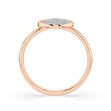 Illusion Diamond Ring Round 0.23ct by Qutahia Jewellery