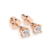 Diamond Stud Earrings Round 0.6ct by Qutahia Jewellery