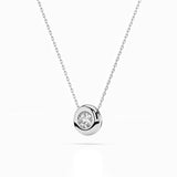 Diamond Pendant Necklace Round 0.25ct by Qutahia Jewellery