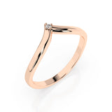 Minimalist Diamond Ring Round 0.01ct by Qutahia Jewellery