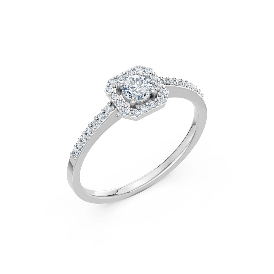 Solitaire Eternity Ring, 0.2 ct — 101-10118/2(3.7)