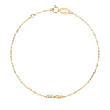 Diamond Bracelet Gold Round 0.05ct by Qutahia Jewellery