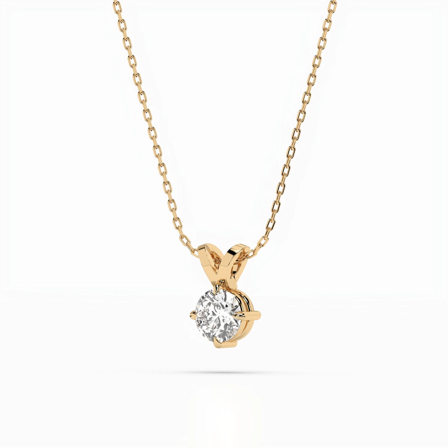 Solitaire Necklace (Round), 0.5 ct — 104-10037(5.1)