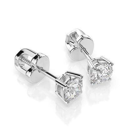 Solitaire Butterfly Earring (Round), 0.7 ct — 102-10012/1(4.5)