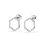 Small Diamond Earrings Round 0.29ct by Qutahia Jewellery