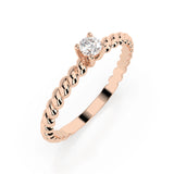 Solitaire Ring (Round), 0.08 ct — 101-10038(2.7)