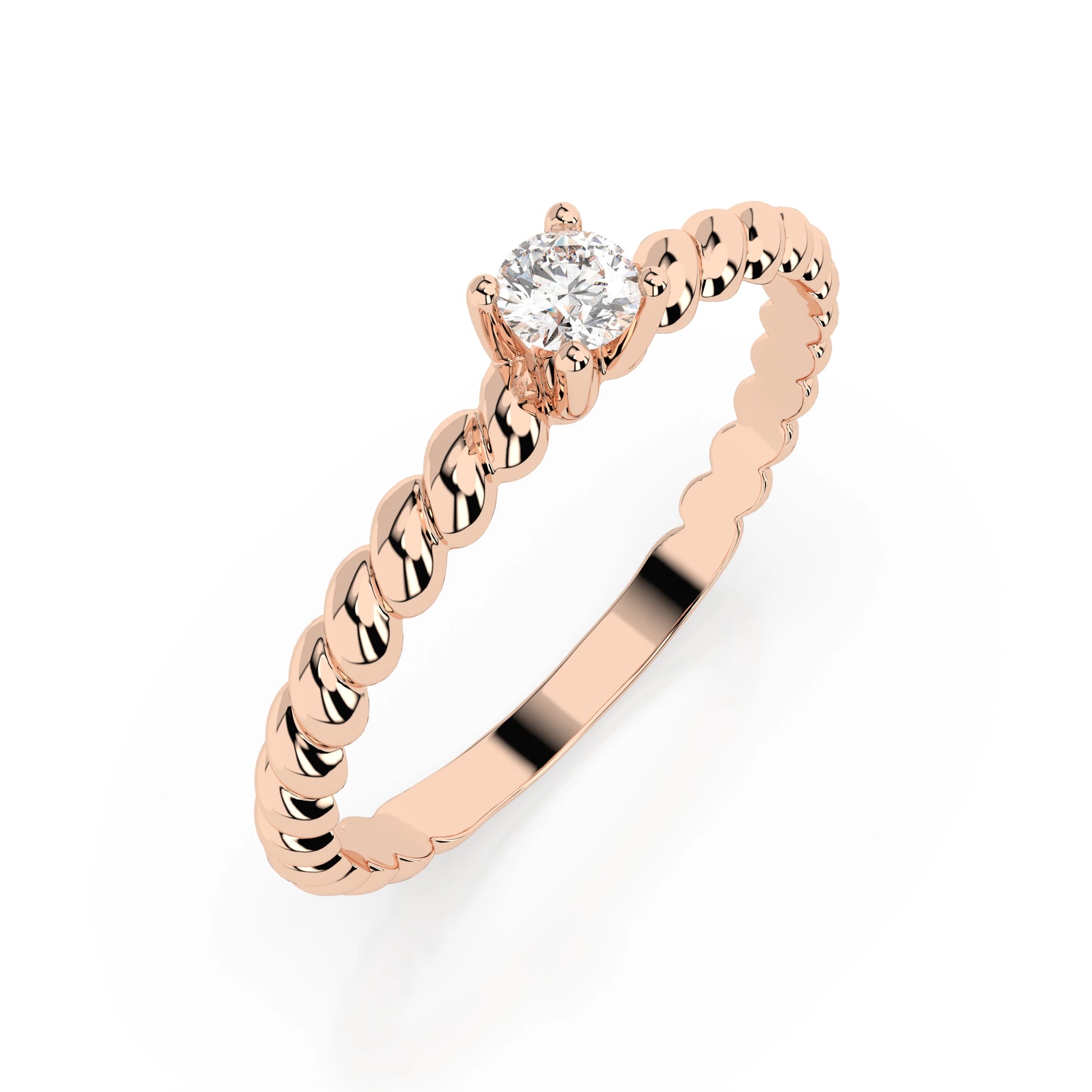 Solitaire Ring (Round), 0.08 ct — 101-10038(2.7)