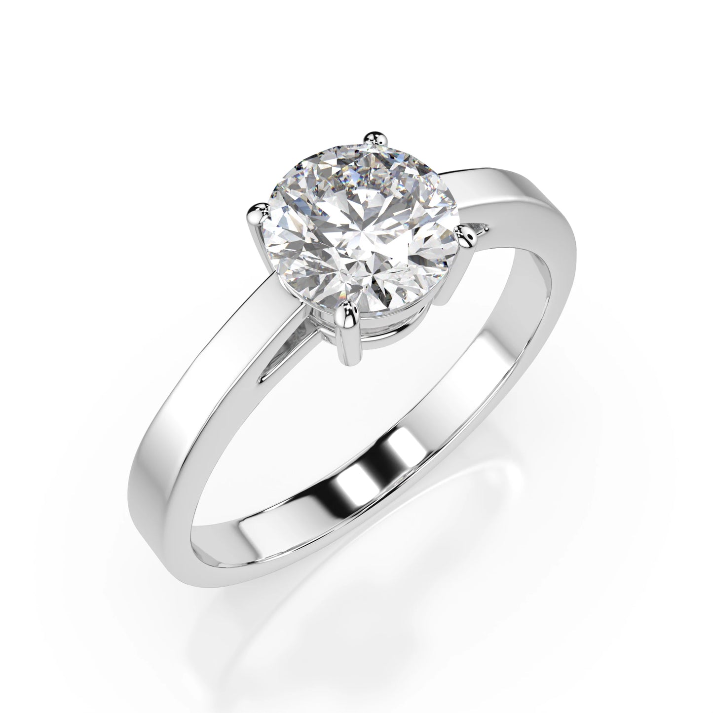 Solitaire Ring (Round), 1.0 ct — 101-10012/1(6.5)