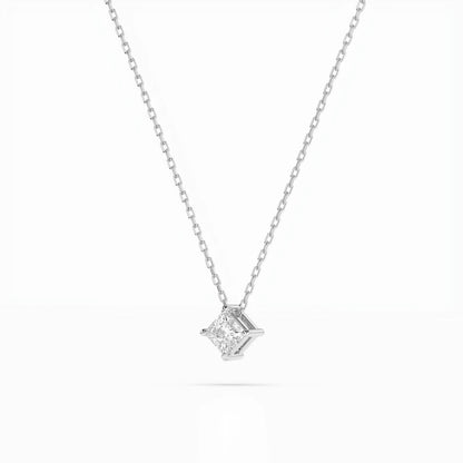 Solitaire Necklace (Princess), 0.17 ct — 104-10055(3.0)PR