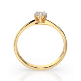 Illusion Diamond Ring Round 0.03ct by Qutahia Jewellery