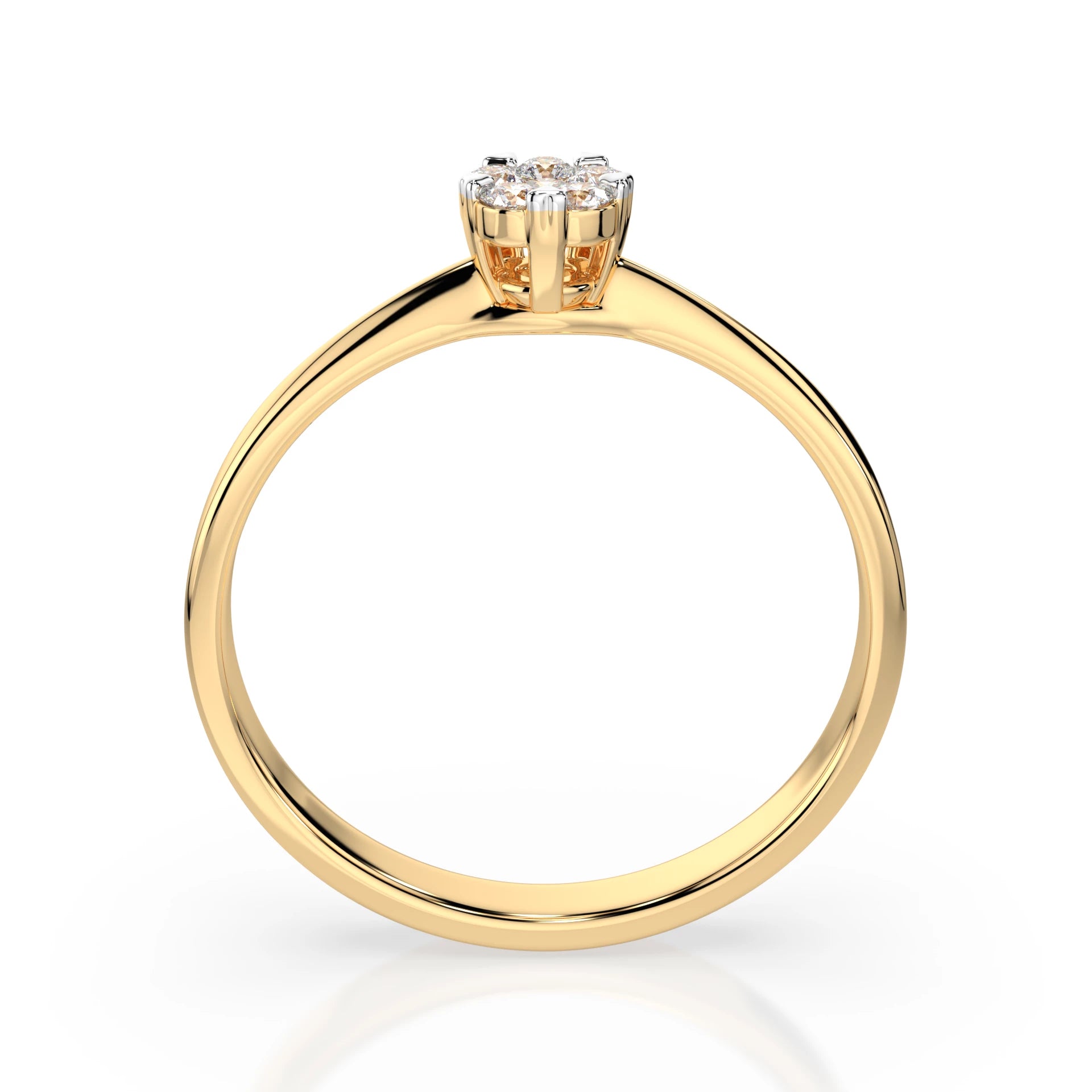 Illusion Ring (Round), 0.03 ct — 101-10015/1(2.0)