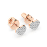 Illusion Diamond Earrings Round 0.18ct by Qutahia Jewellery