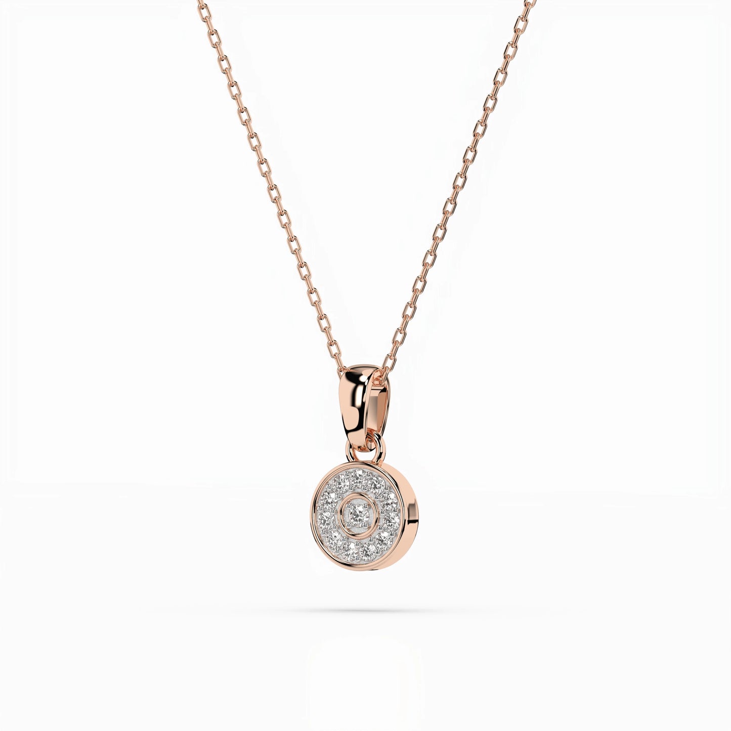 Illusion Necklace (Round), 0.01 ct — 104-10032