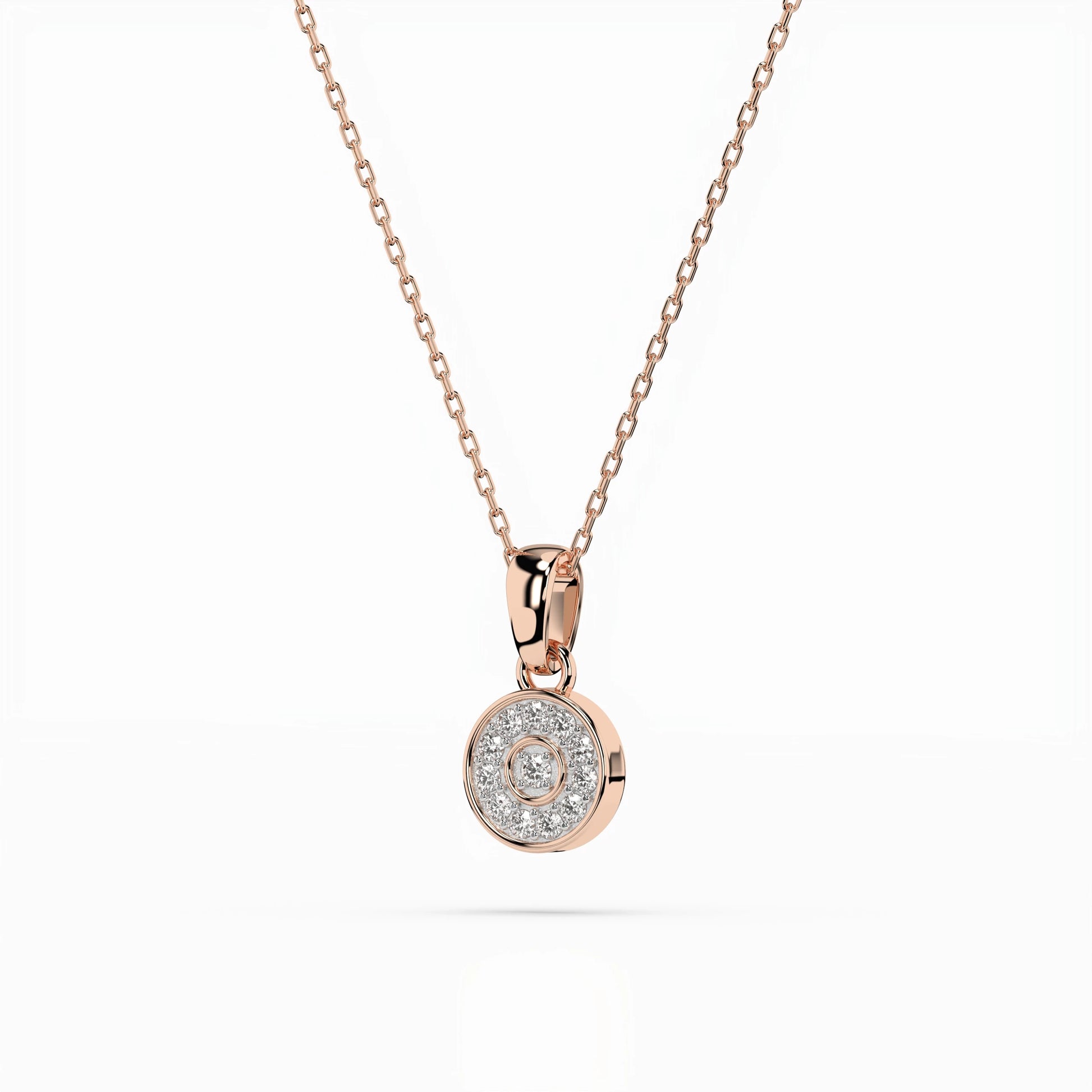Illusion Necklace (Round), 0.01 ct — 104-10032