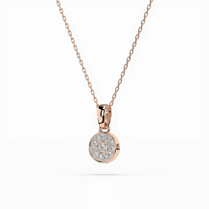 Illusion Necklace (Round), 0.01 ct — 104-10032