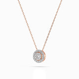 Illusion Diamond Necklace Round 0.1ct by Qutahia Jewellery