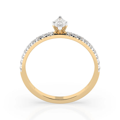 Solitaire Eternity Ring (Marquise), 0.1 ct — 101-10181/4(0.10)MARQUISE