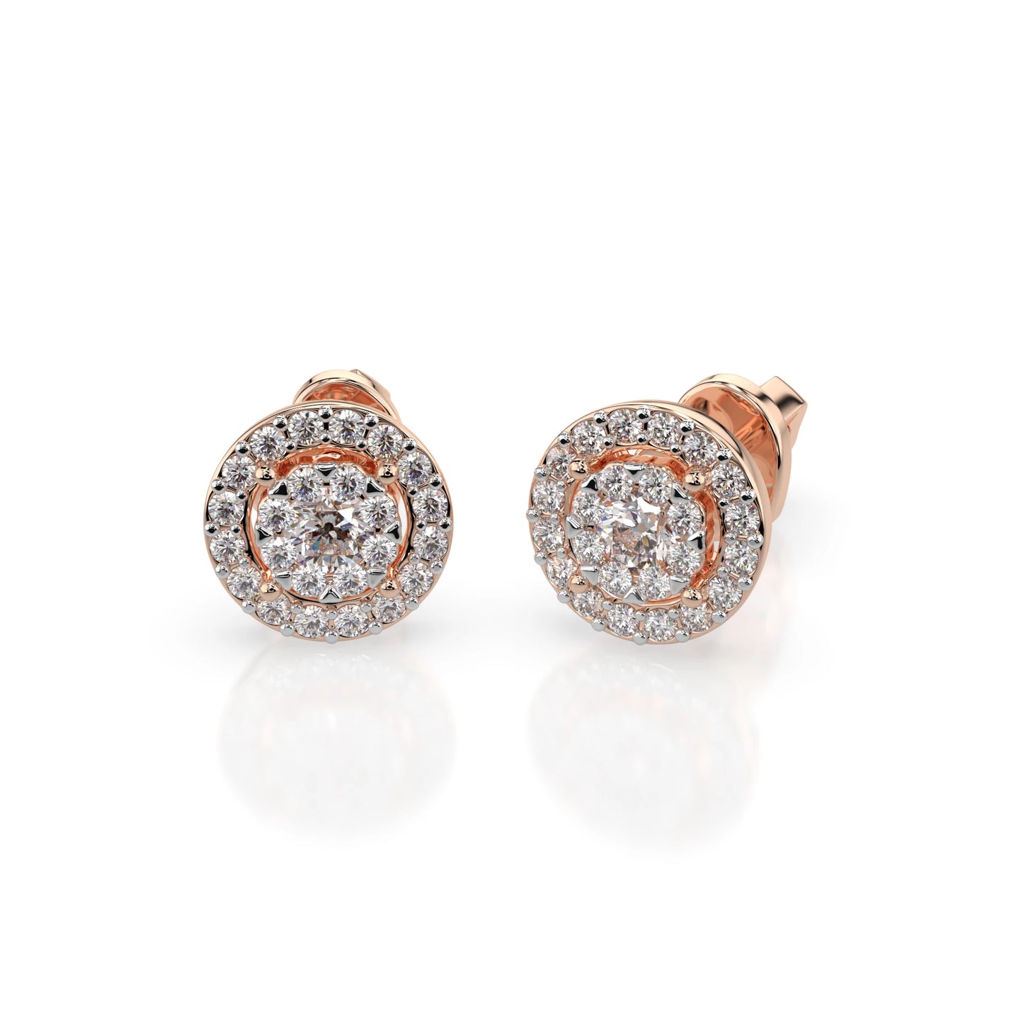 Illusion Earring (Round), 0.12 ct — 102-10018(2.5)