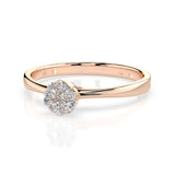 Illusion Diamond Ring Round 0.03ct by Qutahia Jewellery