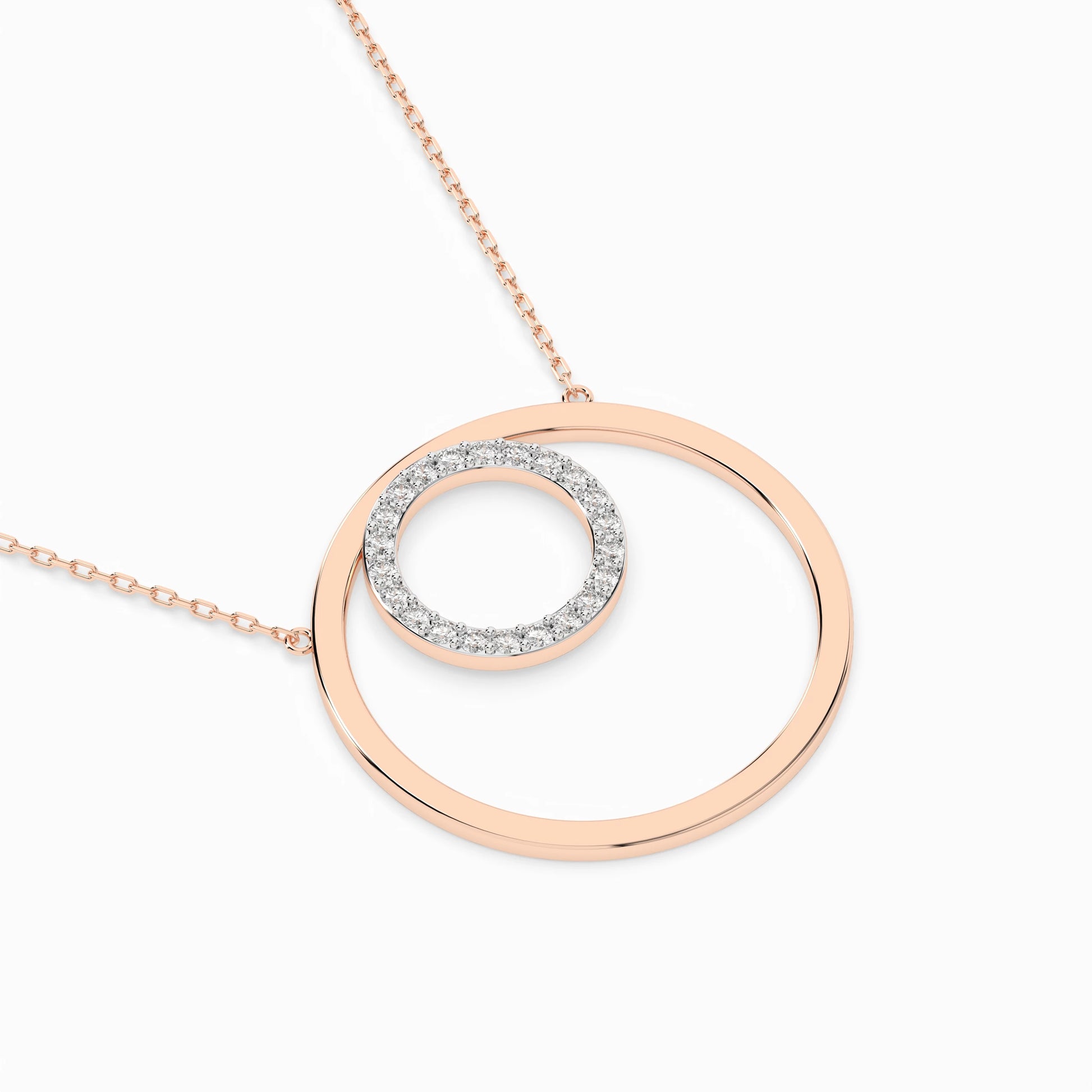 Minimalism Necklace (Round), 0.13 ct — 104-10054