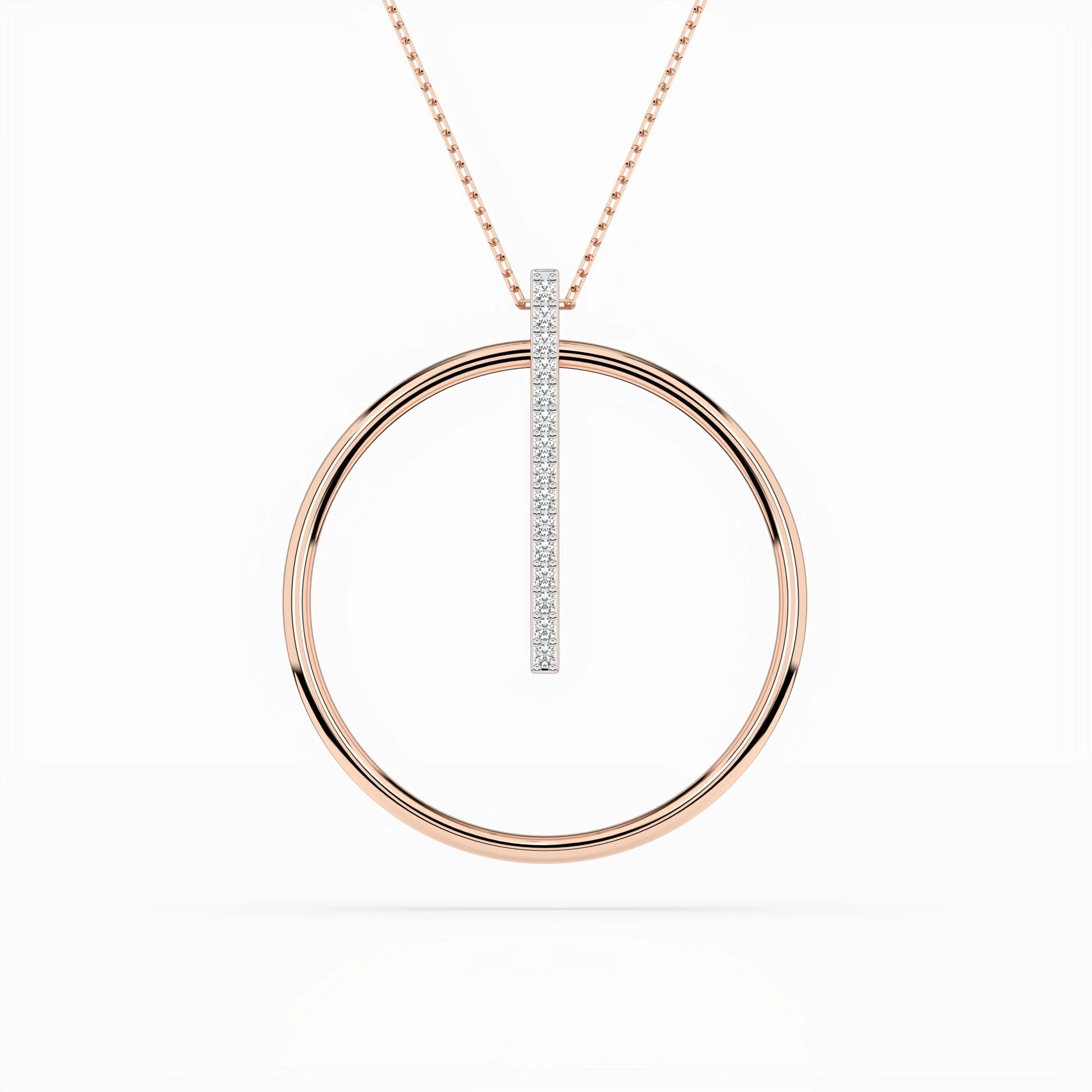 Minimalism Necklace (Round), 0.09 ct — 104-10047