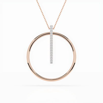 Minimalism Necklace (Round), 0.09 ct — 104-10047