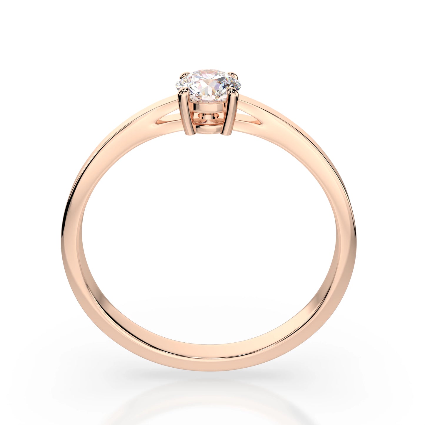 Solitaire Ring (Round), 0.3 ct — 101-10012/1(4.2)