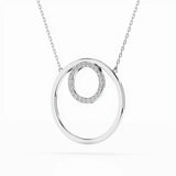 Delicate Diamond Necklace Round 0.13ct by Qutahia Jewellery