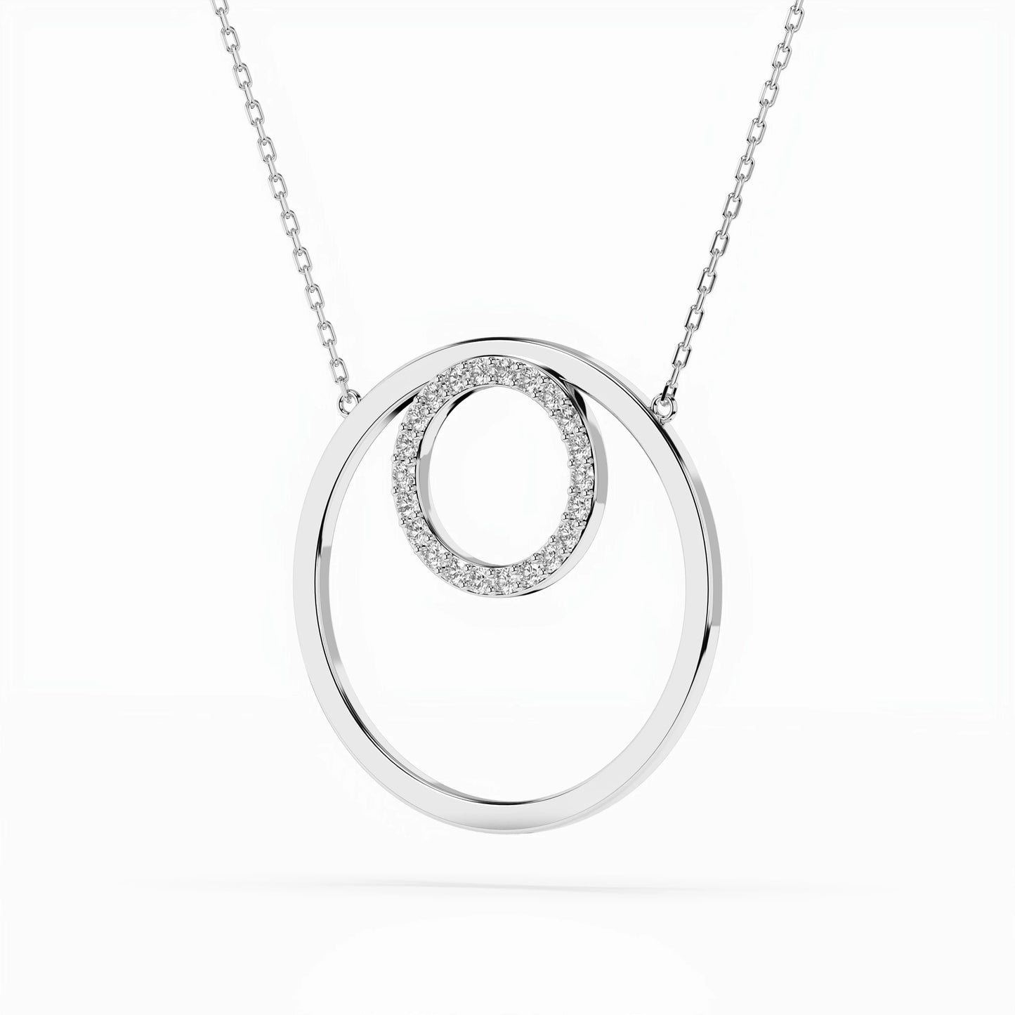 Minimalism Necklace (Round), 0.13 ct — 104-10054