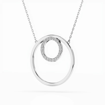 Minimalism Necklace (Round), 0.13 ct — 104-10054