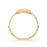 Minimalist Diamond Ring Round 0.14ct by Qutahia Jewellery
