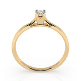 Solitaire Diamond Ring Round 0.06ct by Qutahia Jewellery