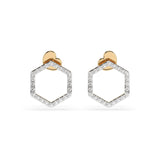 Small Diamond Earrings Round 0.29ct by Qutahia Jewellery