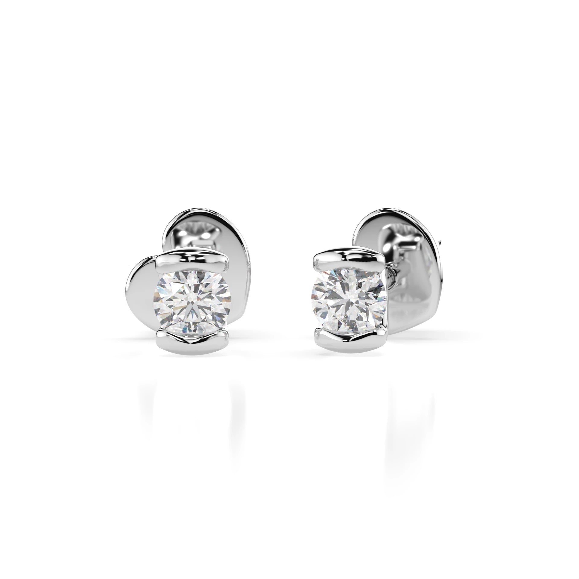 Solitaire Butterfly Earring (Round), 0.12 ct — 102-10016(2.5)