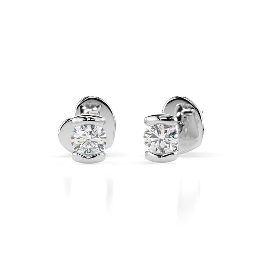Solitaire Butterfly Earring (Round), 0.12 ct — 102-10016(2.5)