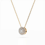 Illusion Diamond Necklace Round 0.09ct by Qutahia Jewellery