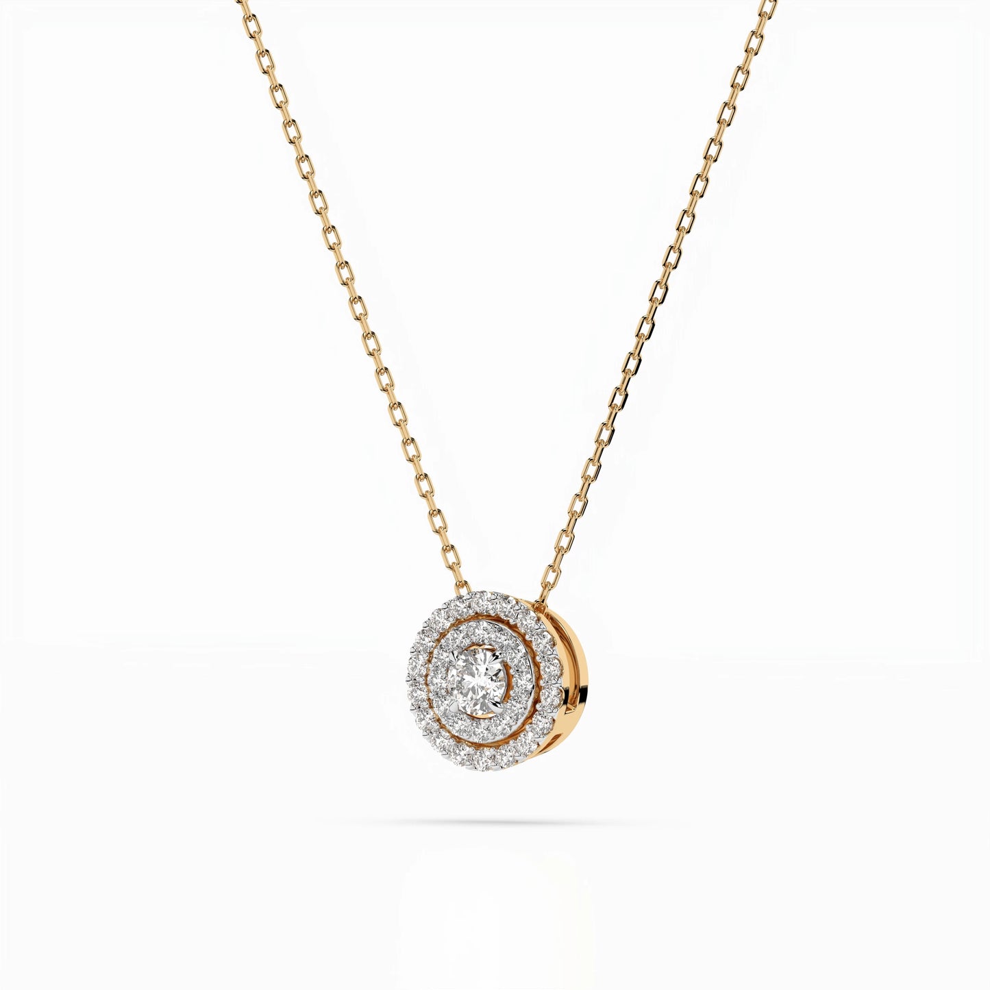 Illusion Necklace (Round), 0.09 ct — 104-10043