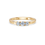 Solitaire Eternity Diamond Ring Round Brilliant 0.15ct by Qutahia Jewellery