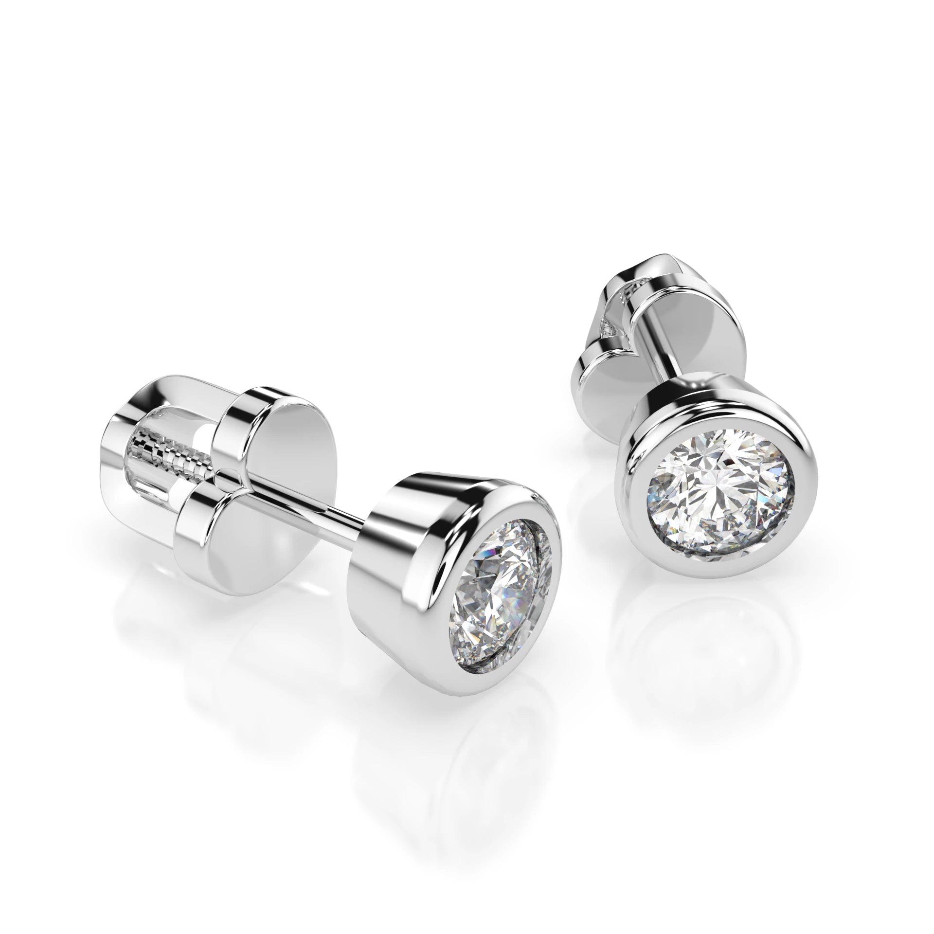 Solitaire Butterfly Earring (Round), 0.4 ct — 102-10010(3.7)