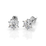 Diamond Stud Earrings Round 1.0ct by Qutahia Jewellery