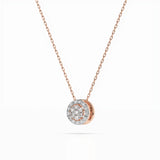 Illusion Diamond Necklace Round 0.08ct by Qutahia Jewellery